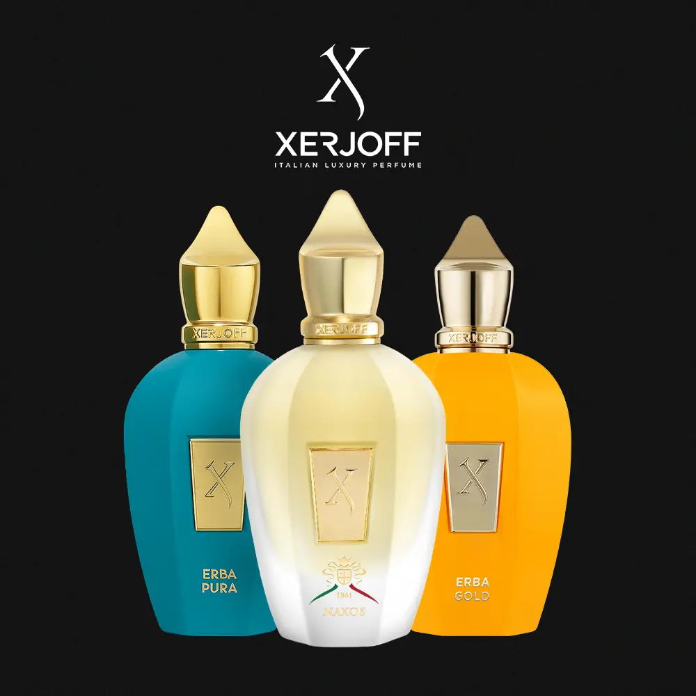 Kampanjbanner för Xerjoff parfym – nytt exklusivt doftmärke i sortimentet.